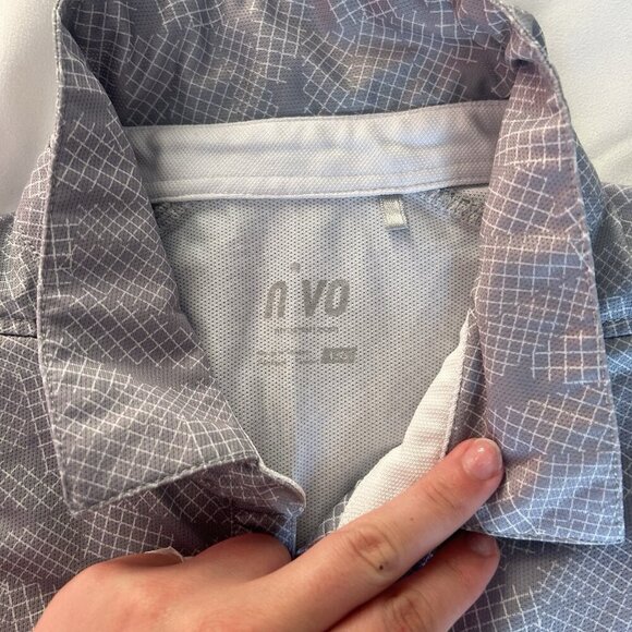 Nivo Sport Womens Large L Tank Top Gray White Sleeveless Tennis Golf - Picture 3 of 6